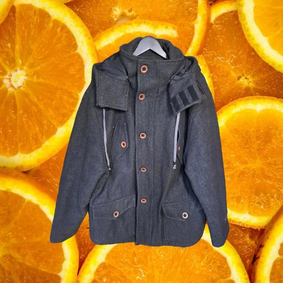 Marc Echo Wool Coat with Detachable Hood Size Large RP‎